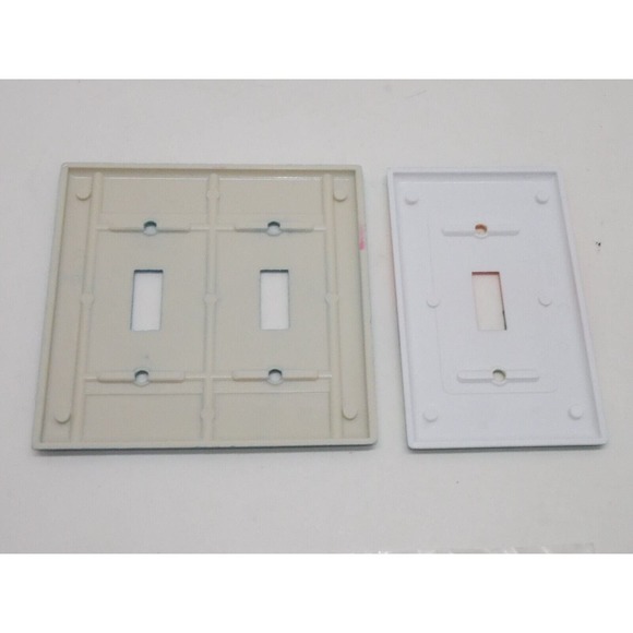 Mermaid Double & Lighthouse Single Light Switch Plate Hand Painted C. Crawford - Picture 5 of 9